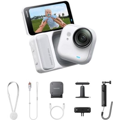 Insta360 GO Ultra Paquete de Creador Blanco Pequeña cámara vlog 4K Câmara POV, sensor de 1/1,28", peso de 53 g, bateria de 200 min, câmara de ação magnética e portátil para desportos, vlogging Insta360 GO Ultra Paquete de Creador Blanco Pequeña cámara vlog 4K Câmara POV, sensor de 1/1,28", peso de 53 g, bateria de 200 min, câmara de ação magnética e portátil para desportos, vlogging
