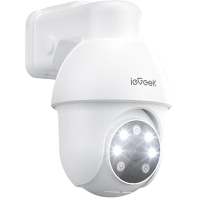 ieGeek Câmara de vigilância PTZ PoE de 8 MP, câmara IP doméstica com cabo com rastreamento automático, reconhecimento de pessoas assistido por IA, controlo PTZ, áudio bidirecional, pacote de recarga ieGeek Câmara de vigilância PTZ PoE de 8 MP, câmara IP doméstica com cabo com rastreamento automático, reconhecimento de pessoas assistido por IA, controlo PTZ, áudio bidirecional, pacote de recarga