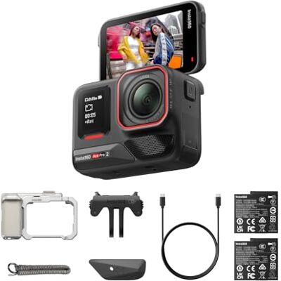 Insta360 Ace Pro 2 Pacote Xplorer prata luz de lua câmara de ação 8K co-desenhada com Leica, sensor de 1/1,3", chip IA duplo, excelente em baixa luz, áudio superior, bateria dupla Cámara deportiva impermeable co-diseñada con Leica, sensor de 1/1,3", exc Insta360 Ace Pro 2 Pacote Xplorer prata luz de lua câmara de ação 8K co-desenhada com Leica, sensor de 1/1,3", chip IA duplo, excelente em baixa luz, áudio superior, bateria dupla Cámara deportiva impermeable co-diseñada con Leica, sensor de 1/1,3", exc
