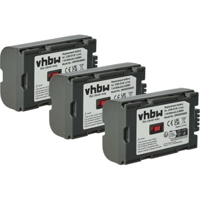 vhbw 3X bateria substitui Panasonic CGP-D320E/1B, CGR-D08, CGR-D110, CGR-D08A, CGR-D120 para câmara de vídeo (900 mAh, 7,2 V, Li-Ion) CGR-D08, CGR-D110, CGR-D08A, CGR-D120 para cámara de vídeo (900 mAh, 7,2 V, Li-Ion) vhbw 3X bateria substitui Panasonic CGP-D320E/1B, CGR-D08, CGR-D110, CGR-D08A, CGR-D120 para câmara de vídeo (900 mAh, 7,2 V, Li-Ion) CGR-D08, CGR-D110, CGR-D08A, CGR-D120 para cámara de vídeo (900 mAh, 7,2 V, Li-Ion)