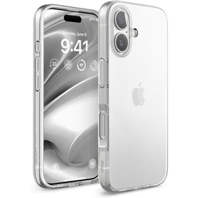 elago Capa Hybrid Clear compatível com capa para iPhone 16 6,1" tecnologia híbrida PC TPU, para-choques à prova de impactos, proteção elevada da câmera, resistente a riscos (claro) PC + TPU, Parachoques Antigolpes, Protección Elevada de Cámara, Resisten elago Capa Hybrid Clear compatível com capa para iPhone 16 6,1" tecnologia híbrida PC TPU, para-choques à prova de impactos, proteção elevada da câmera, resistente a riscos (claro) PC + TPU, Parachoques Antigolpes, Protección Elevada de Cámara, Resisten