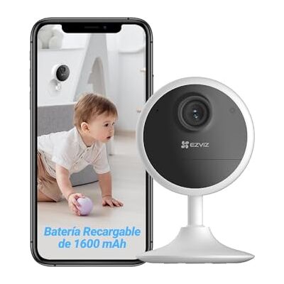 EZVIZ Camara Vigilancia WiFi Interior con Bateria de 40 Dias 1080P Camara IP de Seguridad, Deteccion de Persona Humana, Audio Bidireccional, Soporta Tarjeta hasta 512GB,Compatible con Alexa,CB1 EZVIZ Camara Vigilancia WiFi Interior con Bateria de 40 Dias 1080P Camara IP de Seguridad, Deteccion de Persona Humana, Audio Bidireccional, Soporta Tarjeta hasta 512GB,Compatible con Alexa,CB1