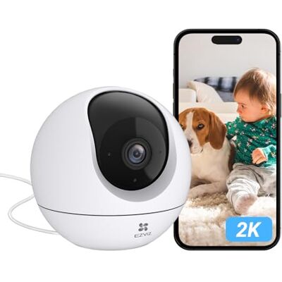 EZVIZ Câmara IP Wi-Fi 360° 2K de Vigilância Interior, Visão Noturna a Cores, Detecção Humana AI, Acompanhamento Automático, Áudio Bidirecional, Suporta Cartão até 512GB, C6C 3MP EZVIZ Câmara IP Wi-Fi 360° 2K de Vigilância Interior, Visão Noturna a Cores, Detecção Humana AI, Acompanhamento Automático, Áudio Bidirecional, Suporta Cartão até 512GB, C6C 3MP