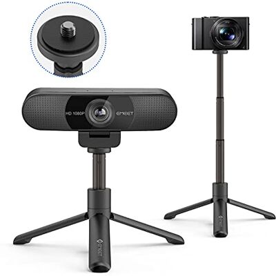 EMEET Tripé TD303 para câmara Web tripé retrátil, 14,5 cm 31,8 cm, com parafuso de 1/4 polegadas, para câmara Web EMEET Tripé TD303 para câmara Web tripé retrátil, 14,5 cm 31,8 cm, com parafuso de 1/4 polegadas, para câmara Web