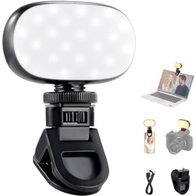 NEEWER Básico Selfies de luz portátil, 3 W Clip on Phone LED pequena luz LED sapato frio câmara Lighting, 600 mAh CRI95 3 modos de cor reguláveis para iPhone iPad portátil Webcam Zoom videoconferência, N9 NEEWER Básico Selfies de luz portátil, 3 W Clip on Phone LED pequena luz LED sapato frio câmara Lighting, 600 mAh CRI95 3 modos de cor reguláveis para iPhone iPad portátil Webcam Zoom videoconferência, N9