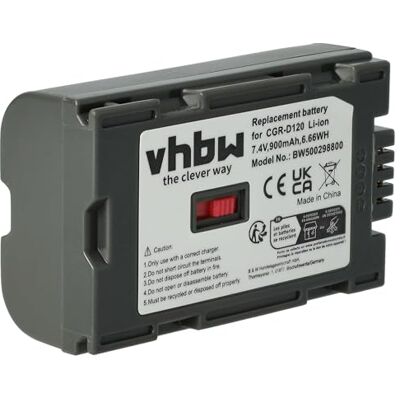 vhbw 1 bateria recarregável substitui Panasonic CGP-D320E/1B, CGR-D08, CGR-D08A, CGR-D110, CGR-D120 para câmara de vídeo (900 mAh, 7,2 V, Li-Ion) CGR-D08, CGR-D08A, CGR-D110, CGR-D120 para cámara de vídeo (900 mAh, 7,2 V, Li-Ion) vhbw 1 bateria recarregável substitui Panasonic CGP-D320E/1B, CGR-D08, CGR-D08A, CGR-D110, CGR-D120 para câmara de vídeo (900 mAh, 7,2 V, Li-Ion) CGR-D08, CGR-D08A, CGR-D110, CGR-D120 para cámara de vídeo (900 mAh, 7,2 V, Li-Ion)