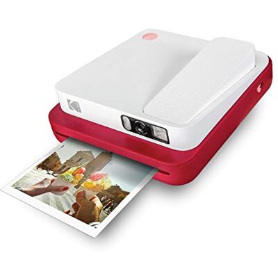 Kodak Smile Classic Câmara instantânea digital c/Bluetooth, 16 MP, 35 impressões p/carregamento, inclui papel Zink de 3,5 x 4,25 polegadas, molduras com autocolantes, vermelho Kodak Smile Classic Câmara instantânea digital c/Bluetooth, 16 MP, 35 impressões p/carregamento, inclui papel Zink de 3,5 x 4,25 polegadas, molduras com autocolantes, vermelho