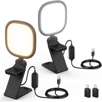 NEEWER Basics (pacote de 2) 5 '' 10 W candeeiro de mesa USB de duas cores com iluminação periférica, com suporte multifuncional, CRI 95, para monitor, computador portátil, câmara Web NEEWER Basics (pacote de 2) 5 '' 10 W candeeiro de mesa USB de duas cores com iluminação periférica, com suporte multifuncional, CRI 95, para monitor, computador portátil, câmara Web