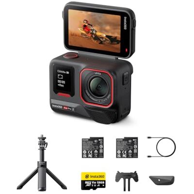 Insta360 Ace Pro 2 Pacote Get-Set Câmara de ação 8K impermeável co-projetada com Leica, sensor de 1/1,3", IA de chip duplo, excelente em baixa luz, áudio superior, ecrã dobrável Insta360 Ace Pro 2 Pacote Get-Set Câmara de ação 8K impermeável co-projetada com Leica, sensor de 1/1,3", IA de chip duplo, excelente em baixa luz, áudio superior, ecrã dobrável