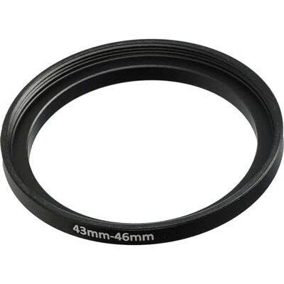 vhbw Anel adaptador Step Up de 43 mm a 46 mm para alvo da câmara adaptador de filtro, metal, preto Adaptador de filtro, metal, negro vhbw Anel adaptador Step Up de 43 mm a 46 mm para alvo da câmara adaptador de filtro, metal, preto Adaptador de filtro, metal, negro
