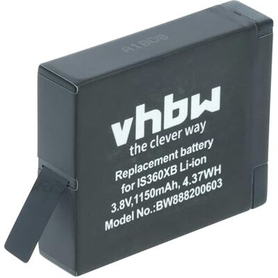 vhbw Bateria compatível com Insta360 One X câmara (1150 mAh, 3,8 V, Li-Ion) cámara (1150 mAh, 3,8 V, Li-Ion) vhbw Bateria compatível com Insta360 One X câmara (1150 mAh, 3,8 V, Li-Ion) cámara (1150 mAh, 3,8 V, Li-Ion)