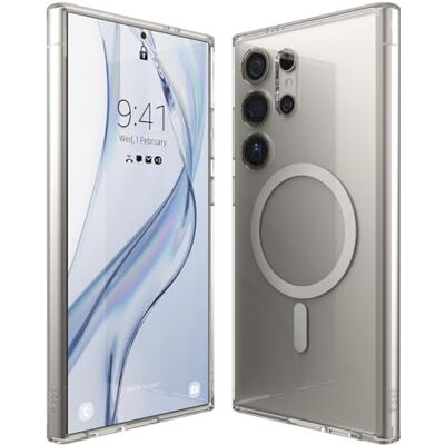 elago Capa Magnética Híbrida Transparente Compatível com Samsung Galaxy S24 Ultra, Compatível com MagSafe, PC+TPU, Recortes Precisos para Câmera, Forte Magnetismo (Transparente) Compatible con MagSafe, PC + TPU, Recortes Precisos para Cámara, Magnetismo elago Capa Magnética Híbrida Transparente Compatível com Samsung Galaxy S24 Ultra, Compatível com MagSafe, PC+TPU, Recortes Precisos para Câmera, Forte Magnetismo (Transparente) Compatible con MagSafe, PC + TPU, Recortes Precisos para Cámara, Magnetismo
