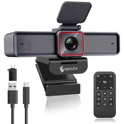 Angetube Câmara Web 4K Streaming Webcam com rastreamento AI, HDR, USB3.0 Angetube Câmara Web 4K Streaming Webcam com rastreamento AI, HDR, USB3.0