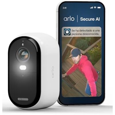Arlo Essential 3 câmara de vigilância WiFi exterior 2K, câmara de vigilância WiFi interior, sensor de movimento, alarme para casa, visão noturna colorida, teste seguro incluído, 1 câmara Arlo Essential 3 câmara de vigilância WiFi exterior 2K, câmara de vigilância WiFi interior, sensor de movimento, alarme para casa, visão noturna colorida, teste seguro incluído, 1 câmara