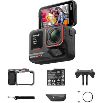 Insta360 Ace Pro 2 Paquete Xplorer Gris Cámara de acción 8K, Lentes Leica Câmara desportiva impermeável co-desenhada com Leica, sensor de 1/1,3", excelente em baixa luz, ecrã dobrável, para vlog Insta360 Ace Pro 2 Paquete Xplorer Gris Cámara de acción 8K, Lentes Leica Câmara desportiva impermeável co-desenhada com Leica, sensor de 1/1,3", excelente em baixa luz, ecrã dobrável, para vlog
