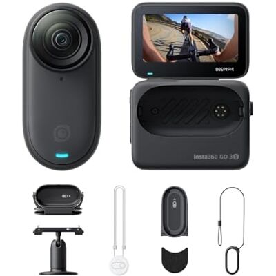 Insta360 GO 3S Pacote POV para ciclismo preto (128 GB) câmara Vlogging 4K, POV mãos livres, monte-a onde quiser, estabilização, 140 min de bateria, impermeável 10 m, edição IA, Apple Find My Insta360 GO 3S Pacote POV para ciclismo preto (128 GB) câmara Vlogging 4K, POV mãos livres, monte-a onde quiser, estabilização, 140 min de bateria, impermeável 10 m, edição IA, Apple Find My