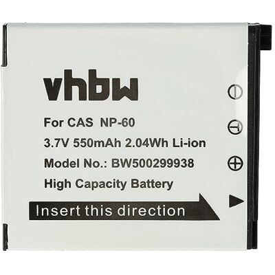 vhbw A bateria substitui Casio NP-60 para câmara (550 mAh, 3,6 V, Li-Ion) para cámara (550 mAh, 3,6 V, Li-Ion) vhbw A bateria substitui Casio NP-60 para câmara (550 mAh, 3,6 V, Li-Ion) para cámara (550 mAh, 3,6 V, Li-Ion)