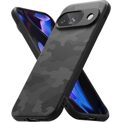 Ringke Onyx Capa para Google Pixel 9, sente-se bem na mão, resistente ao óleo e à sujidade, cortes precisos para a câmara camuflagem preta Ringke Onyx Capa para Google Pixel 9, sente-se bem na mão, resistente ao óleo e à sujidade, cortes precisos para a câmara camuflagem preta