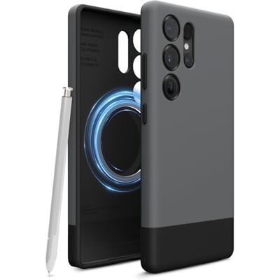 elago Compatível com capa Samsung Galaxy S25 Ultra capa deslizante magnética, recortes precisos para a câmera, magnetismo forte, capa protetora, tecnologia PC/TPU (cinzento escuro/preto) Recortes Precisos para la Cámara, Magnetismo Fuerte, Carcasa Prote elago Compatível com capa Samsung Galaxy S25 Ultra capa deslizante magnética, recortes precisos para a câmera, magnetismo forte, capa protetora, tecnologia PC/TPU (cinzento escuro/preto) Recortes Precisos para la Cámara, Magnetismo Fuerte, Carcasa Prote