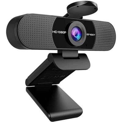 eMeet Webcam 1080P com microfone C960 câmara web de transmissão de 2 microfones com cobertura de privacidade, visualização de 90°, webcam USB Plug & Play para chamadas/conferências, Zoom/Skype/Youtube eMeet Webcam 1080P com microfone C960 câmara web de transmissão de 2 microfones com cobertura de privacidade, visualização de 90°, webcam USB Plug & Play para chamadas/conferências, Zoom/Skype/Youtube