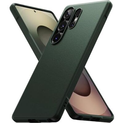 Ringke Onyx Compatível com capa Samsung Galaxy S25 Ultra, sente-se bem na mão, resistente a óleo e sujidade, cortes precisos para a câmara verde escuro Ringke Onyx Compatível com capa Samsung Galaxy S25 Ultra, sente-se bem na mão, resistente a óleo e sujidade, cortes precisos para a câmara verde escuro
