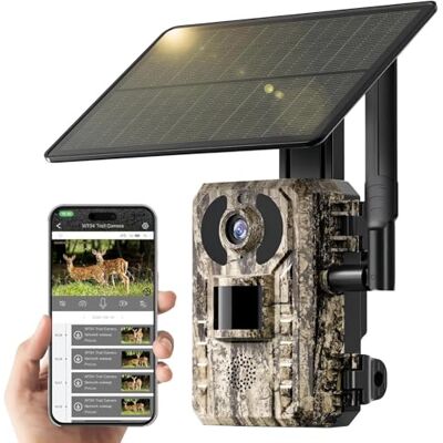 Generic 4G LTE Câmara de caça solar com cartão SIM, câmara de fotografia sem WiFi, bateria de 10400 mAh, visão noturna 950nm infravermelhos invisível, áudio de 2 vias, 0,2s ativação, IP66 impermeável Generic 4G LTE Câmara de caça solar com cartão SIM, câmara de fotografia sem WiFi, bateria de 10400 mAh, visão noturna 950nm infravermelhos invisível, áudio de 2 vias, 0,2s ativação, IP66 impermeável