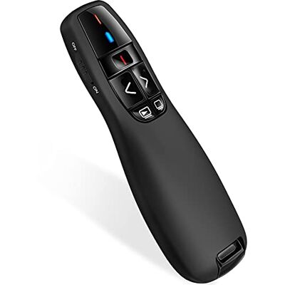 HELLCOOL Ponteiro para Apresentações, 2,4GHz Apresentador Sem Fios para Powerpoint, Controlo de Diapositivas para Windows/Mac/PowerPoint/Keynote/Google Slides/PDF HELLCOOL Ponteiro para Apresentações, 2,4GHz Apresentador Sem Fios para Powerpoint, Controlo de Diapositivas para Windows/Mac/PowerPoint/Keynote/Google Slides/PDF