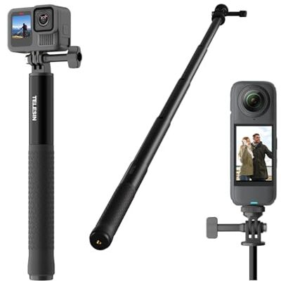TELESIN ° 120 cm / 47.83in/Vara selfie para GoPro Hero 13 12 11 10 9, dji Vlog Monopod de mão para GoPro Hero 13-9, DJI Osmo 360/Action 5 Pro/4/3, Insta360 X5/X4/X3/Ace Pro, etc. TELESIN ° 120 cm / 47.83in/Vara selfie para GoPro Hero 13 12 11 10 9, dji Vlog Monopod de mão para GoPro Hero 13-9, DJI Osmo 360/Action 5 Pro/4/3, Insta360 X5/X4/X3/Ace Pro, etc.