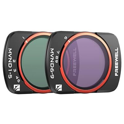 FREEWELL VND Filters pacote de 2 filtros ND variáveis (Mist Edition) 1-5 paradas, 6-9 paragens para Osmo Pocket 4/3/Xtra Muse ajusta a exposição em tempo real FREEWELL VND Filters pacote de 2 filtros ND variáveis (Mist Edition) 1-5 paradas, 6-9 paragens para Osmo Pocket 4/3/Xtra Muse ajusta a exposição em tempo real