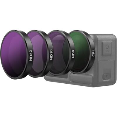 TELESIN Conjunto de 4 filtros CPL e ND para dji Osmo Action 5 Pro/4/3 Filtros HD polarizadores de densidade neutra de pressão, lente protetora para acessórios DJI Action 5 Pro 4 3 TELESIN Conjunto de 4 filtros CPL e ND para dji Osmo Action 5 Pro/4/3 Filtros HD polarizadores de densidade neutra de pressão, lente protetora para acessórios DJI Action 5 Pro 4 3