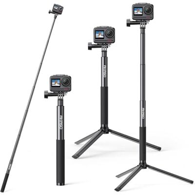 AKASO Vara Selfie Extensível com tripé, 160 cm Compatível com Câmara de ação EK7000/Brave 4/Brave 7 LE, GoPro Hero 13/12/11/10/9/Max, dji Osmo Action 5/4/3 AKASO Vara Selfie Extensível com tripé, 160 cm Compatível com Câmara de ação EK7000/Brave 4/Brave 7 LE, GoPro Hero 13/12/11/10/9/Max, dji Osmo Action 5/4/3