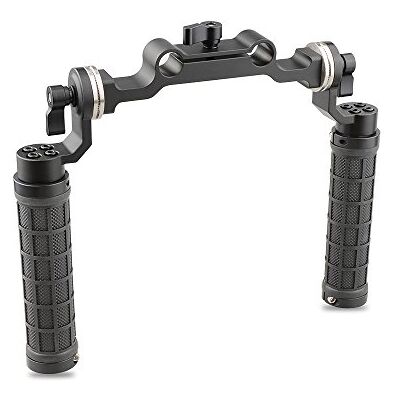 CAMVATE 15 mm Rod e pega de borracha macia para ombro Mount Rig com Rosette Standerd acessório para DSLR (preto, rosca M6, 31,8 mm) CAMVATE 15 mm Rod e pega de borracha macia para ombro Mount Rig com Rosette Standerd acessório para DSLR (preto, rosca M6, 31,8 mm)