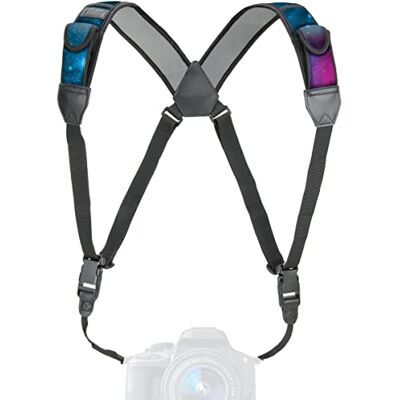 USA Gear Arnês para o peito com correia de câmara DSLR com fivelas de libertação rápida, design de neoprene e bolsos para acessórios compatível com câmaras Canon, Nikon, Sony e muito mais USA Gear Arnês para o peito com correia de câmara DSLR com fivelas de libertação rápida, design de neoprene e bolsos para acessórios compatível com câmaras Canon, Nikon, Sony e muito mais