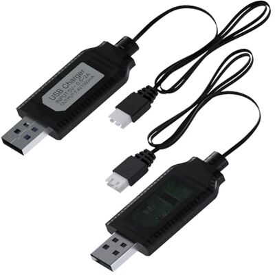 MMOBIEL 2 peças. Cabo carregador USB com indicador LED, compatível com pilhas 800 mA 2S 7,4 V LiPo para Drones/quadricópteros/veículos de RC com conector XH-3P MMOBIEL 2 peças. Cabo carregador USB com indicador LED, compatível com pilhas 800 mA 2S 7,4 V LiPo para Drones/quadricópteros/veículos de RC com conector XH-3P