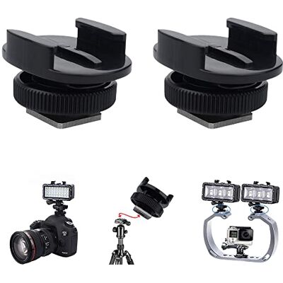 Suptig Adaptador de tripé para GoPro Hero 13/12/11/10/9/8/7/6/5/4, DJI Osmo, Insta360 e Akaso Action Cam Mount (pacote de 2), cor Suptig Adaptador de tripé para GoPro Hero 13/12/11/10/9/8/7/6/5/4, DJI Osmo, Insta360 e Akaso Action Cam Mount (pacote de 2), cor