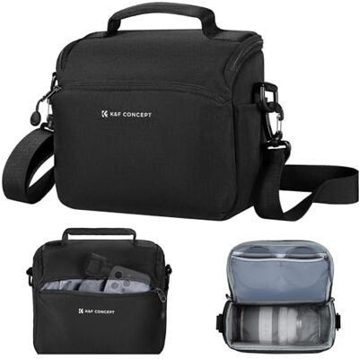 K&F CONCEPT Bolsa Capa de Câmera Reflex Impermeável Pequena Estojo Transversal para Câmera de Ombro com Correia Ajustável DSLR/SLR/Mirrorless Compact Photography Bags Preto K&F CONCEPT Bolsa Capa de Câmera Reflex Impermeável Pequena Estojo Transversal para Câmera de Ombro com Correia Ajustável DSLR/SLR/Mirrorless Compact Photography Bags Preto