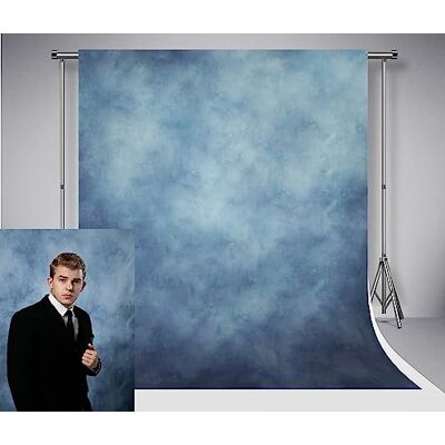 Kate 5 x 7 pés/1,5 x 2,2 m textura azul foto pano de fundo sólido retro cor fundo para estúdio fotográfico para fotografia profissional de estúdio pessoal Kate 5 x 7 pés/1,5 x 2,2 m textura azul foto pano de fundo sólido retro cor fundo para estúdio fotográfico para fotografia profissional de estúdio pessoal