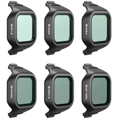 FREEWELL Pacote de 6 filtros ND para dji Mini 5 Pro ND16, ND32, ND64, ND256, ND512 e ND1000, controlo completo de luz para imagens aéreas cinematográficas FREEWELL Pacote de 6 filtros ND para dji Mini 5 Pro ND16, ND32, ND64, ND256, ND512 e ND1000, controlo completo de luz para imagens aéreas cinematográficas