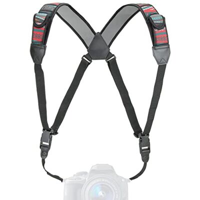 USA Gear Arnês para o peito com correia de câmara DSLR com fivelas de libertação rápida, design de neoprene e bolsos para acessórios compatível com câmaras Canon, Nikon, Sony e muito mais USA Gear Arnês para o peito com correia de câmara DSLR com fivelas de libertação rápida, design de neoprene e bolsos para acessórios compatível com câmaras Canon, Nikon, Sony e muito mais
