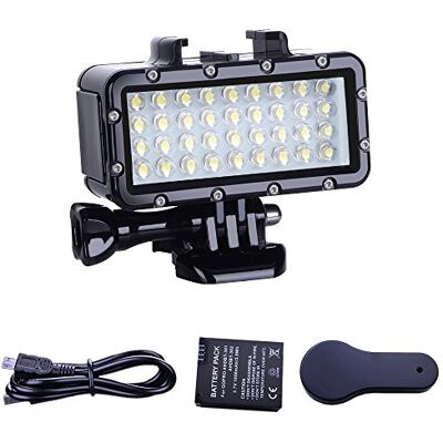 Suptig Luz de mergulho de alta potência regulável impermeável LED vídeo luz de mergulho luz subaquática impermeável 147 pés (147ft / 45 m) para Gopro Hero 13 Hero 12 Hero 10/9/8/7/5/5S/4/4S/3 More Suptig Luz de mergulho de alta potência regulável impermeável LED vídeo luz de mergulho luz subaquática impermeável 147 pés (147ft / 45 m) para Gopro Hero 13 Hero 12 Hero 10/9/8/7/5/5S/4/4S/3 More
