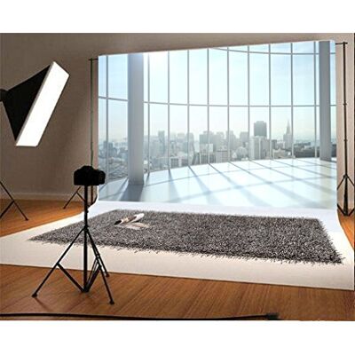 YongFoto 3 x 2 m vinil fundo de fotografia interior da luz solar janela arranha-céus sala entrada escritório pano de fundo festa casamento adulto retrato pessoal estúdio fotográfico acessórios YongFoto 3 x 2 m vinil fundo de fotografia interior da luz solar janela arranha-céus sala entrada escritório pano de fundo festa casamento adulto retrato pessoal estúdio fotográfico acessórios