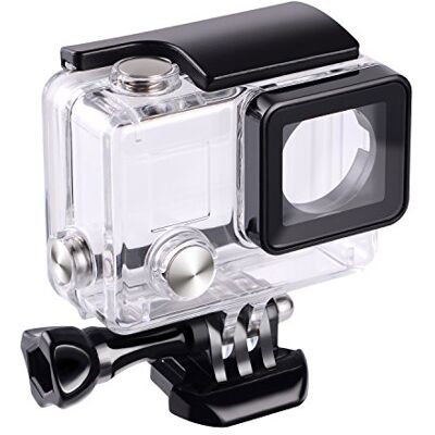 Suptig Capa protetora resistente à água para compatível com GoPro Hero 4, Hero 3 e Hero 3 (para uso debaixo de água, resistente à água até 45 m) Suptig Capa protetora resistente à água para compatível com GoPro Hero 4, Hero 3 e Hero 3 (para uso debaixo de água, resistente à água até 45 m)