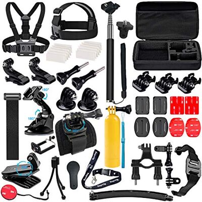 Suptig Kit de acessórios compatível com GoPro Hero 13 12 11 10 9 8 7/6/5/4/3/3+/2/1/Session, AKASO, DJI Action, Insta 360 câmaras de ação Suptig Kit de acessórios compatível com GoPro Hero 13 12 11 10 9 8 7/6/5/4/3/3+/2/1/Session, AKASO, DJI Action, Insta 360 câmaras de ação
