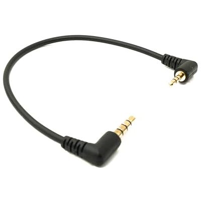 SYSTEM-S Cabo de áudio de 15 cm, conector jack de 2,5 mm para conector macho de 3,5 mm, adaptador AUX, cor preta SYSTEM-S Cabo de áudio de 15 cm, conector jack de 2,5 mm para conector macho de 3,5 mm, adaptador AUX, cor preta