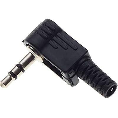 Keple Tomada de 3,5 mm, estéreo de 90 graus embalagem de 5, reparação de plástico Jack TS 3 Pole Male Solder Type DIY áudio cabo conector Keple Tomada de 3,5 mm, estéreo de 90 graus embalagem de 5, reparação de plástico Jack TS 3 Pole Male Solder Type DIY áudio cabo conector