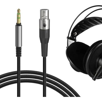 GEEKRIA Cabo de áudio compatível com AKG Q701, K702, K712, K271S, K271 MKII, K240 S/Studio, K245, K241, K175, K171, cabo estéreo trançado de nylon de 1,7 m GEEKRIA Cabo de áudio compatível com AKG Q701, K702, K712, K271S, K271 MKII, K240 S/Studio, K245, K241, K175, K171, cabo estéreo trançado de nylon de 1,7 m