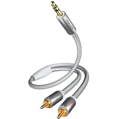in-akustik Premium II Cabo de áudio (ficha de 3,5 mm, 2 conectores macho RCA, 1,5 m), branco in-akustik Premium II Cabo de áudio (ficha de 3,5 mm, 2 conectores macho RCA, 1,5 m), branco