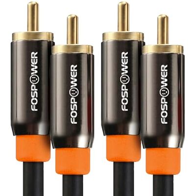 FosPower Cabo RCA áudio coaxial macho para macho 0,9 m 2 unidades Conectores premium banhados a ouro de 24 K para barra de som, subwoofer, sistemas HiFi e televisores S/PDIF FosPower Cabo RCA áudio coaxial macho para macho 0,9 m 2 unidades Conectores premium banhados a ouro de 24 K para barra de som, subwoofer, sistemas HiFi e televisores S/PDIF