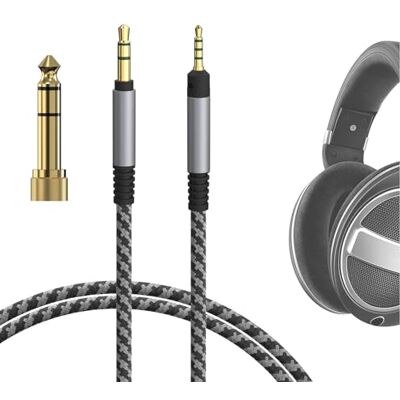 GEEKRIA Cabo de áudio compatível com Sennheiser HD 620S/599SE/598/560S/400PRO/579/569/550/505, de 1/8" (3,5 mm) a 2,5 mm, cabo de substituição trançado de nylon (4 pés / 1,2 M GEEKRIA Cabo de áudio compatível com Sennheiser HD 620S/599SE/598/560S/400PRO/579/569/550/505, de 1/8" (3,5 mm) a 2,5 mm, cabo de substituição trançado de nylon (4 pés / 1,2 M