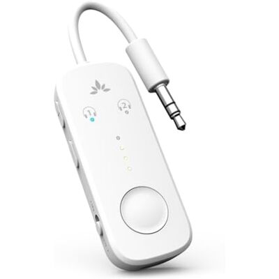 Avantree Relay Adaptador Bluetooth 5.3 para avião com Qualcomm aptX Adaptive, compatível com 2 AirPods ou auriculares, bateria de 20 h, transmissor de áudio AUX 3,5 mm para viagens, voo, ginásio Avantree Relay Adaptador Bluetooth 5.3 para avião com Qualcomm aptX Adaptive, compatível com 2 AirPods ou auriculares, bateria de 20 h, transmissor de áudio AUX 3,5 mm para viagens, voo, ginásio